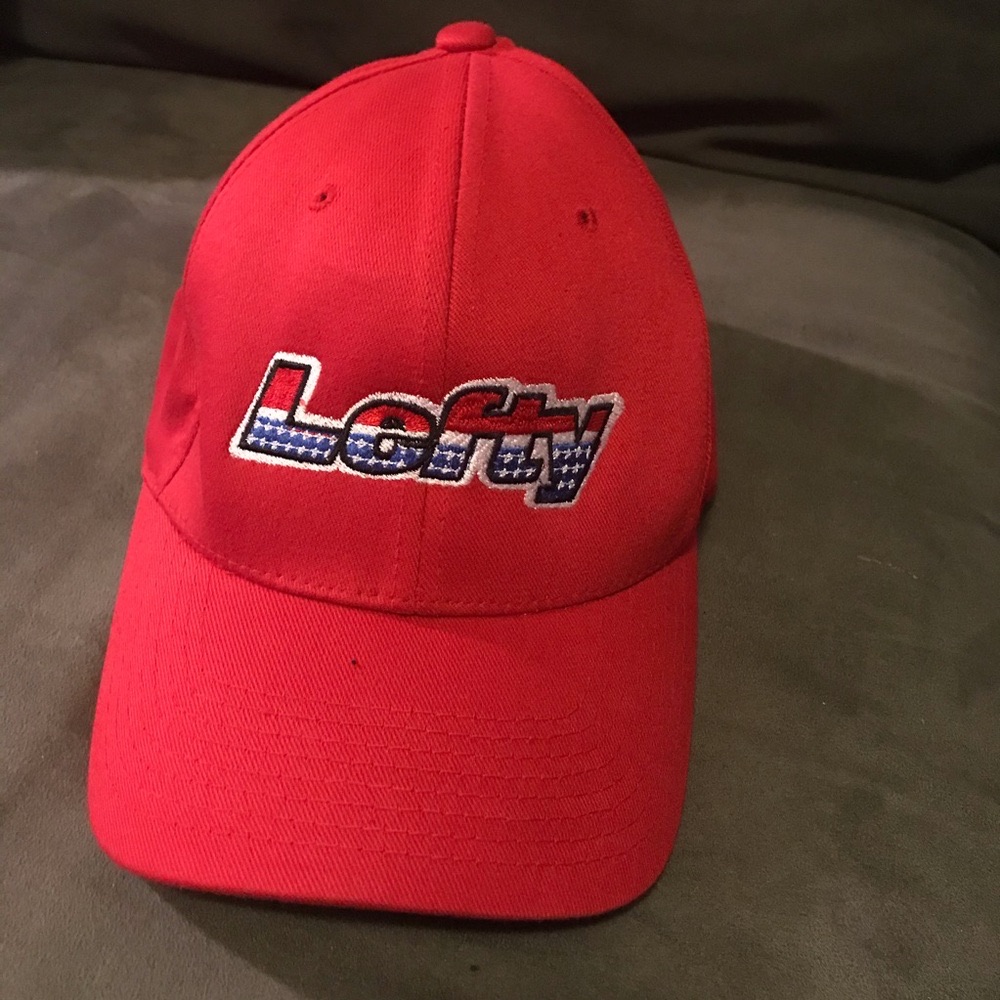 Lefty Red Flexfit Baseball Cap